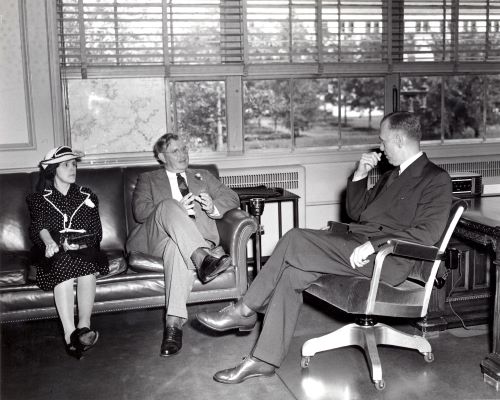 Visiting with Mr. and Mrs. Alvin York in the Chief of Staff office, July 1941.